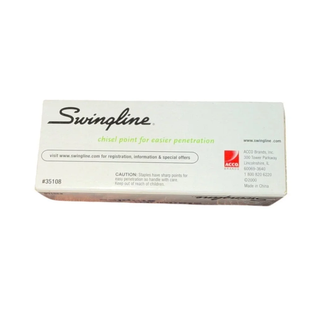 Swingline Standard Staples 35108 Lot of 6 Boxes 30000 Total Chisel Point‎ Silver